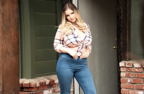 Thick female Codi Vore has her breasts groped before getting fucked