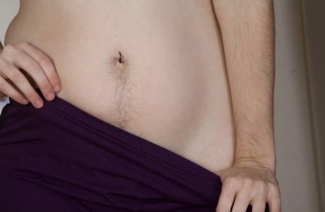 Exercise lover Harley shows very hairy armpits, legs & pussy while working out