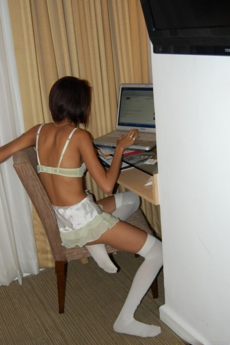 Filipina slut teases a sex tourist with her pussy exposed before giving a BJ