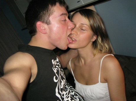 Cute blue eyes amateur teen Irina Bruni gives head and rides a cock