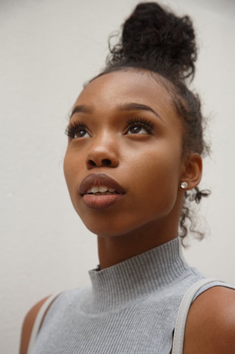 Sexy braless ebony teen Asia Amour getting naughty at the store